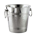 Hammered Stainless Steel Wine Cooler Bucket (8 1/2"x7 1/2")